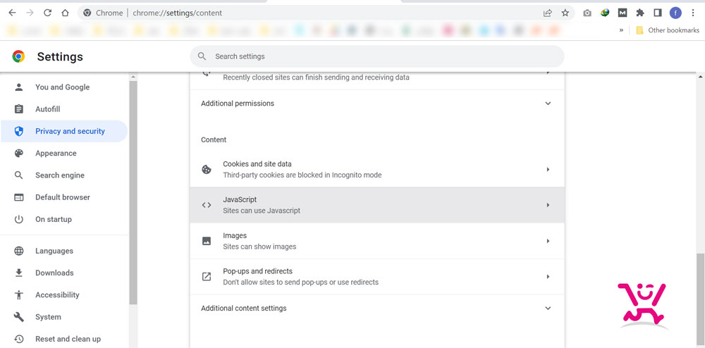 غیر فعال / فعال نمودن جاوا اسکریپت مرورگر Chrome,Mozila,Edge 3 غیر فعال / فعال کردن Java Script در Chrome,Mozila,Opera