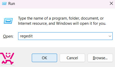 ورود به ریجستری ویندوز از طریق Run