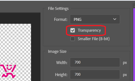 ذخیره عکس بدون پس زمینه در فتوشاپ + آموزش تصویری 15 Transparency