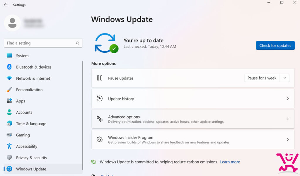 حذف نرم افزار Eset از کامپیوتر 1 windows Update