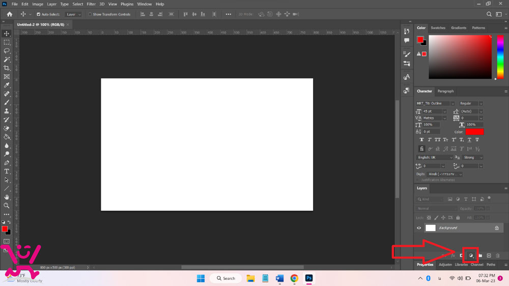 ساخت متن درخشان در فتوشاپ + آموزش تصویری 2 adjustment layer ، Gradient