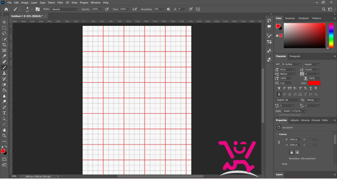 آموزش ترسیم جدول در فتوشاپ (ساده ترین روش) 3 Photoshop