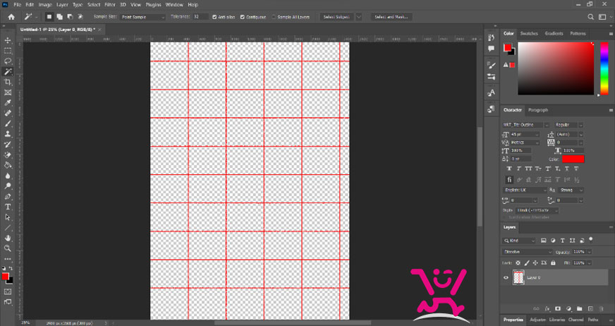 آموزش ترسیم جدول در فتوشاپ (ساده ترین روش) 8 Photoshop